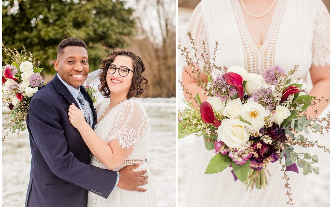 Jamal & Jessica’s intimate winter wedding